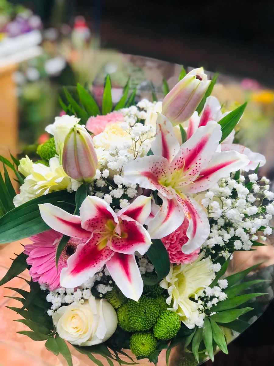 A hand-tied bouquet from KS Florista